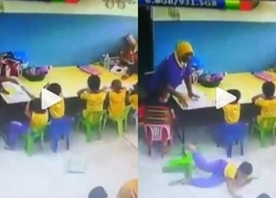 VIRAL! Sebuah Video Perlihatkan Guru TK Pukul Murid Hingga Jatuh