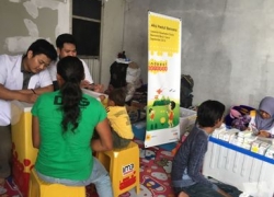 Posko Bantuan dan Telekomunikasi Gratis Indosat untuk Korban Banjir Garut