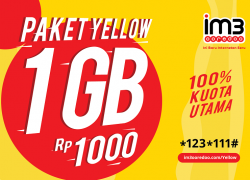 IM3 Ooredoo Luncurkan Paket Internet Yellow