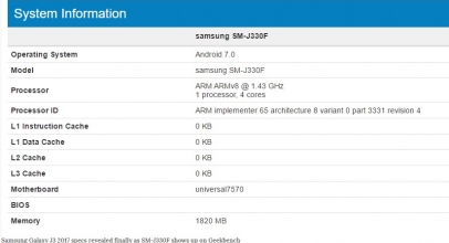 Mantap! Samsung Galaxy J3 2017, RAM 2 GB dan Pakai Chipset Exynos 7570