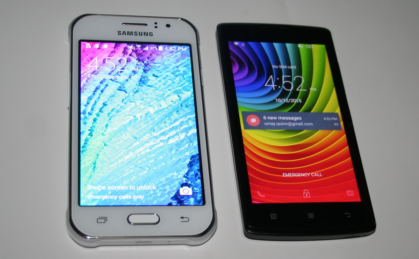 Samsung Galaxy J1 Ace vs Lenovo A2010