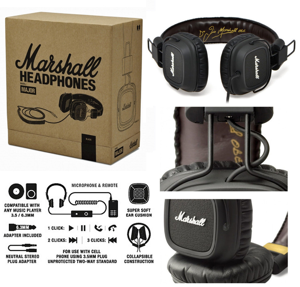 Marshall Major Black, Headphones Paling Pas untuk Rock n Roll!