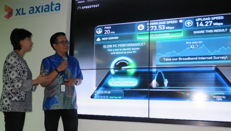 XL Demo 4.5G, Speedtest tembus 273Mbps