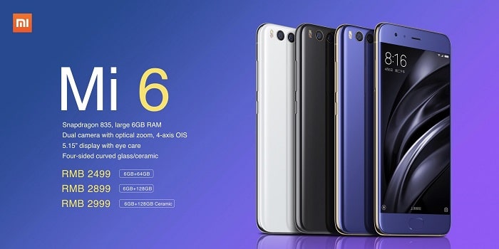 Asyik Banyak Pilihan, Xiaomi Mi 6 Tersedia 11 Warna