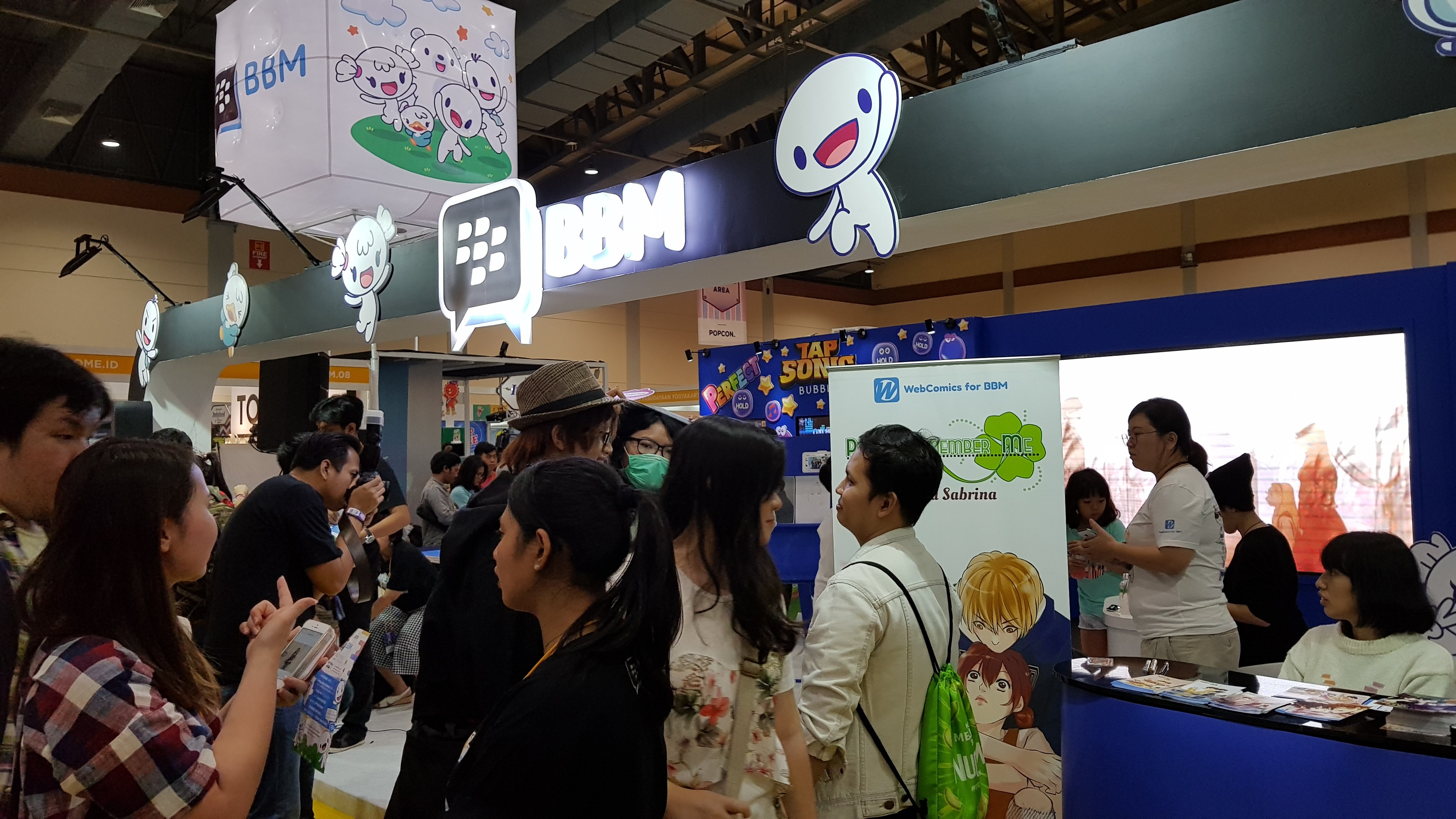 Booth BBM Kasih Gimmick di Acara Popcon Asia 2017