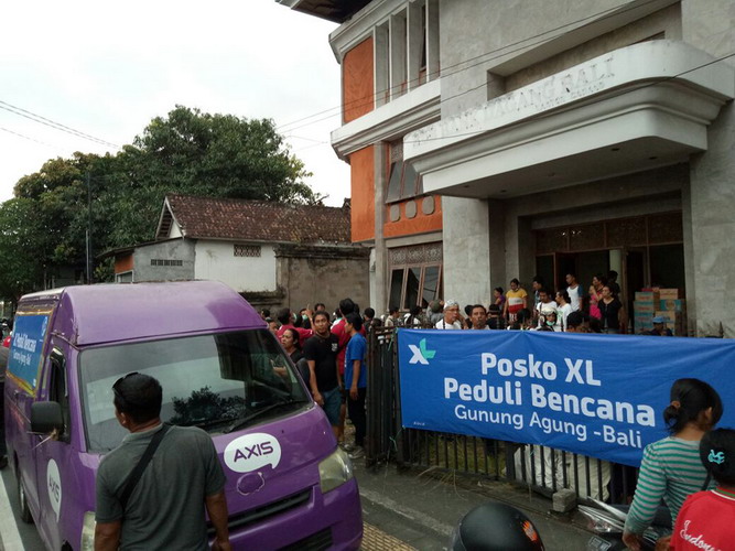 XL Axiata Antisipasi Jaringan dan Kirim Bantuan ke Pengungsi Gunung Agung