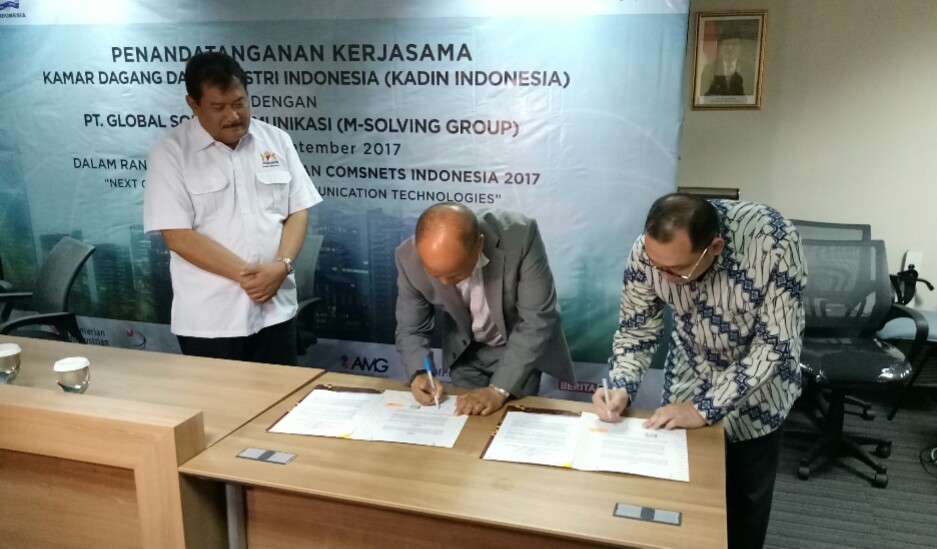 Penandatanganan Nota Kesepahaman KADIN Indonesia dengan PT Global Solusi Komunika