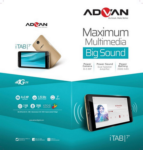 Advan Luncurkan iTAB, Tablet dengan Multimedia Maksimum