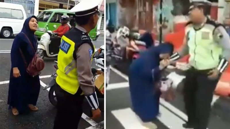 Sempat Viral, Inilah Identitas Emak-Emak Yang Gigit Tangan Polisi