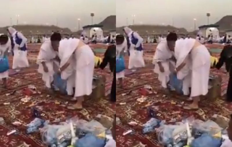 VIRAL! Jamaah Haji Asal Jepang Punguti Sampah di Arab Saudi