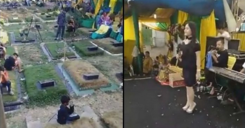 Viral Pesta Pernikahan Dan Dangdutan Digelar Di Area Kuburan