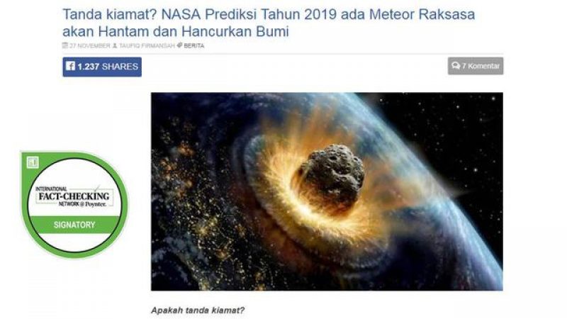 HEBOH! Meteor Raksasa Bakal Hantam Bumi Tahun 2019