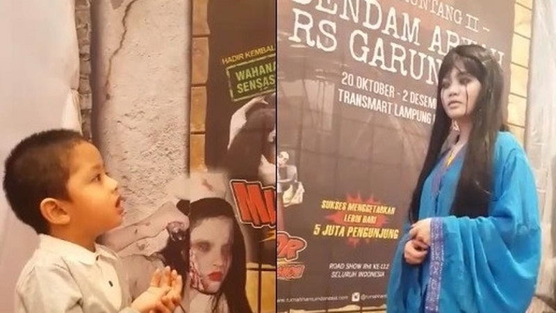 Reaksi Bocah Laki-Laki Saat Bertemu “Hantu” Viral di Medsos