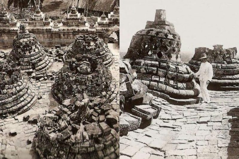 Viral di Facebook, Beredar Foto-Foto Candi Borobudur Saat Pertama Kali Ditemukan