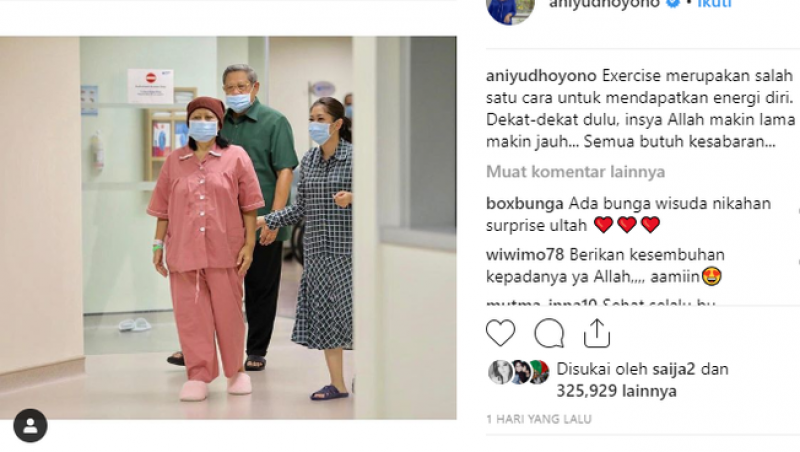 Unggah Foto di Instagram, Ani Yudhoyono Sukses Bikin Netizen Baper